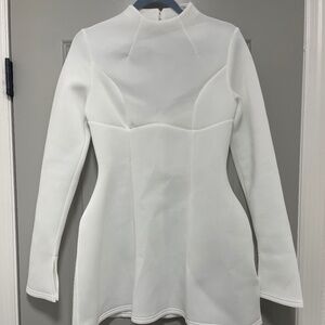 Open Back Mini Dress - White
